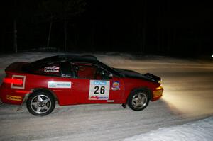 Cary Kendall / Scott Friberg at the flying finish of the penultimate stage in their Eagle Talon.