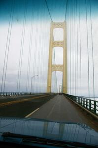 Crossing the Mackinack Island bridge back into the Upper Peninsula.