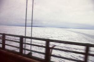 Crossing the Mackinack Island bridge back into the Upper Peninsula.