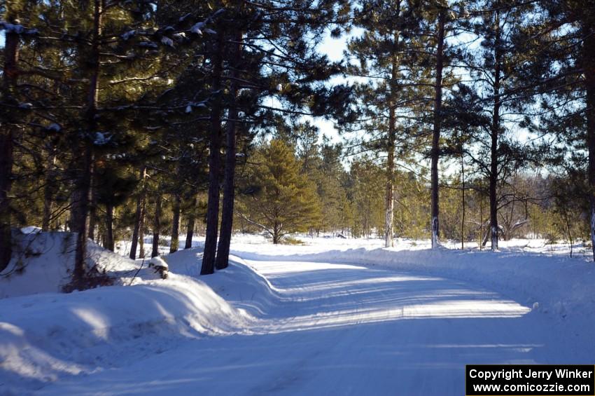 An example of the fine roads that Montmorency County has to offer competitors.