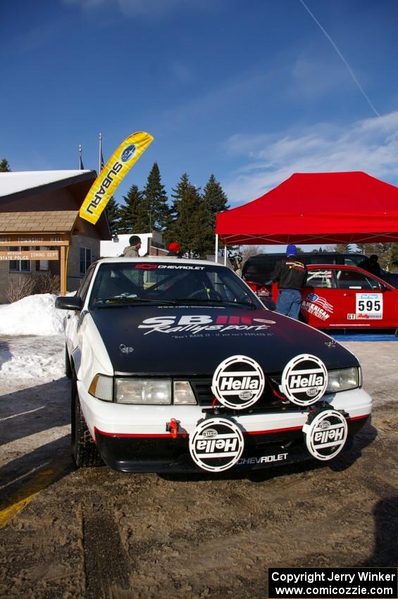 Joel Sanford / Jeff Hribar Chevy Cavalier on display in Lewiston prior to the start of the rally.