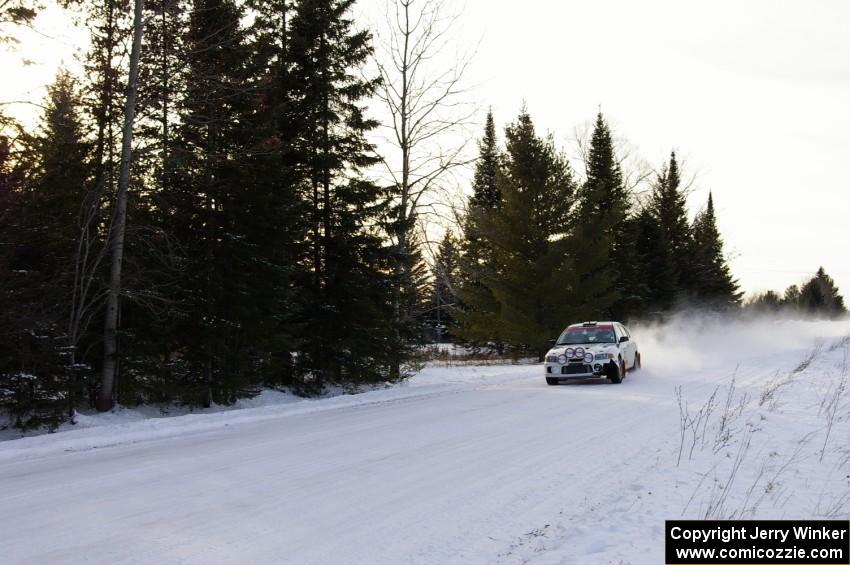 Chris Gilligan / Joe Petersen start the ranch stage in their Mitsubishi Lancer Evo IV.