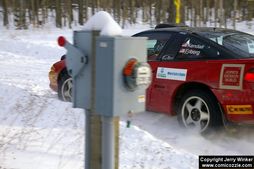 Cary Kendall / Scott Friberg slide through a corner on the ranch stage in their Eagle Talon.