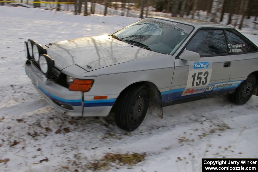 Eric Langbein / Jeremy Wimpey Toyota All-Trac takes an easy approach to a left-hander on the ranch stage.