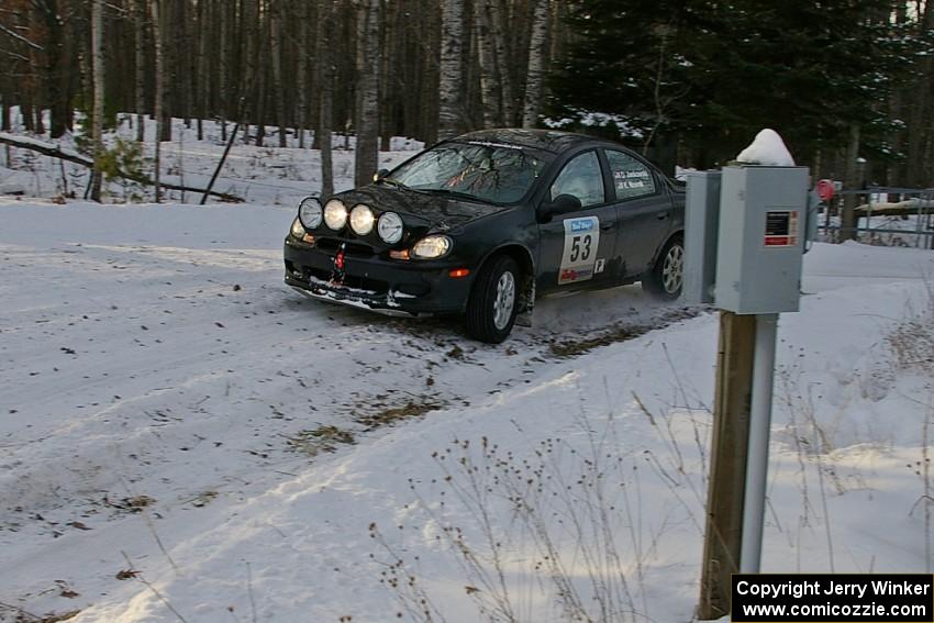 Don Jankowski / Ken Nowak Dodge Neon ACR on the ranch stage on day one.