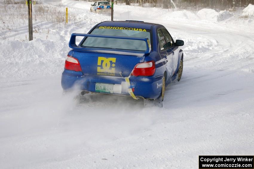 Ken Block / Christian Edstrom Subaru WRX STi moved up in the pack from the back in Ken's first Rally-America event.