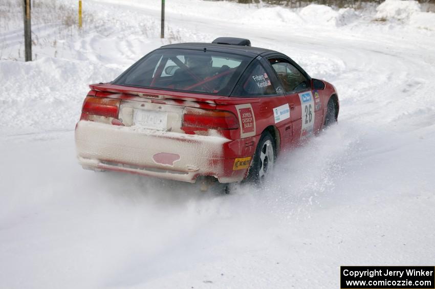 Cary Kendall / Scott Friberg execute a 90-left perfectly on the first stage of day two of the rally in their Eagle Talon.