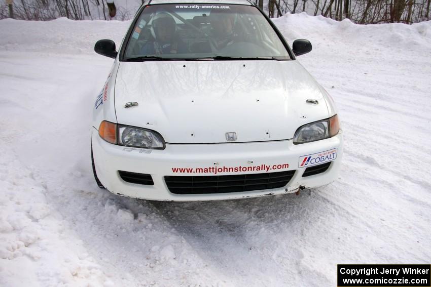 Matt Johnston / Alex Kihurani Honda Civic gets close at a 90-right on day two.