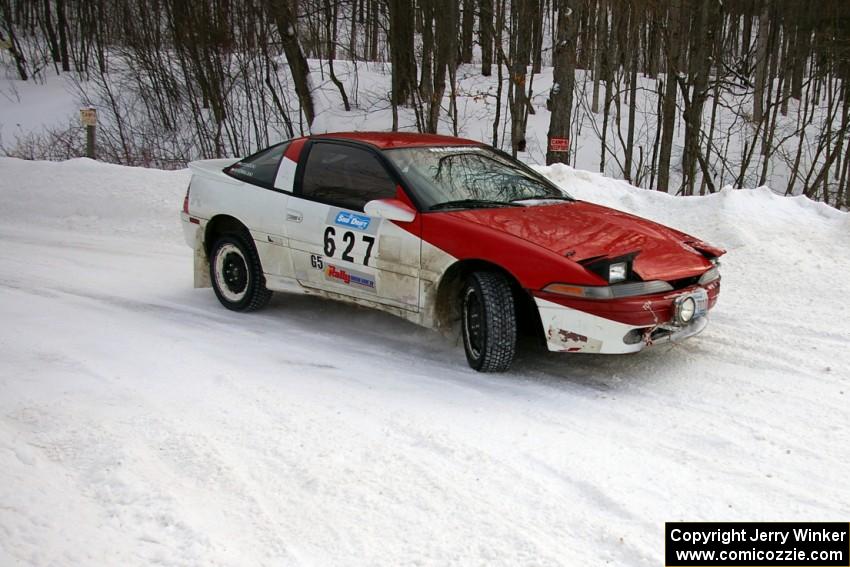 Marcin Kowalski / Marek Cichocki at a right-hander in their Mitsubishi Eclipse.