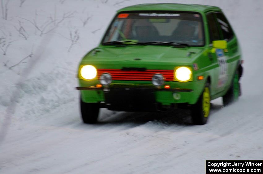 Karen Purzycki / Bob Pierce on a straight in their Ford Fiesta.