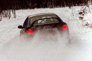 The Chris Whiteman / Mike Rossey Dodge SRT-4 drifts out of a hard-right near the end of day two of the rally.