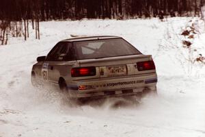 The Eric Langbein / Jeremy Wimpey Toyota All-Trac hits the power a hard-right near the end of day two of the rally.