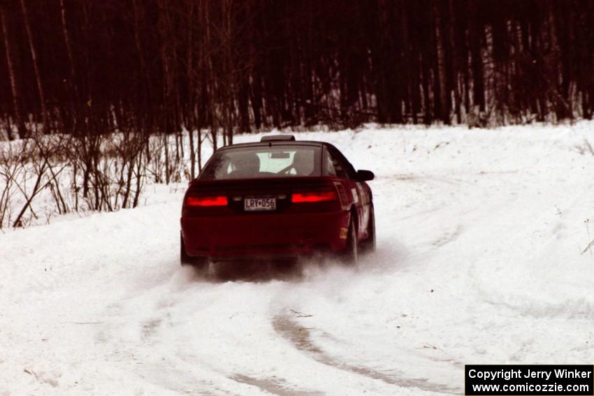 The Cary Kendall / Scott Friberg Eagle Talon accelerates out of a hard-right near the end of day two of the rally.