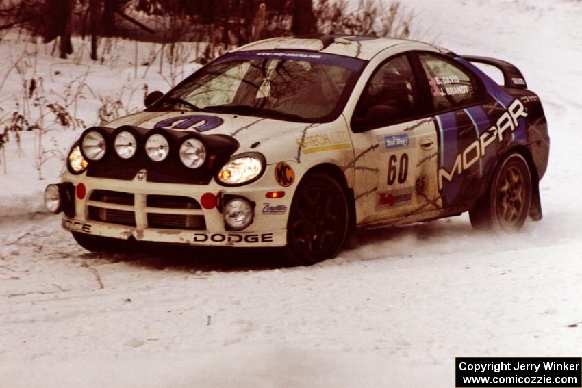 The Bruce Davis / Jimmy Brandt Dodge SRT-4 exits a hard-right near the end of day two of the rally.