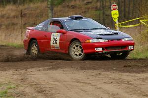 Cary Kendall / Scott Friberg Eagle Talon at the chicane at the Parkway Forest Road spectator point.
