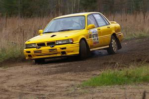 Erik Payeur / Adam Payeur Mitsubishi Galant drifts wide at the Parkway Forest Rd. chicane.