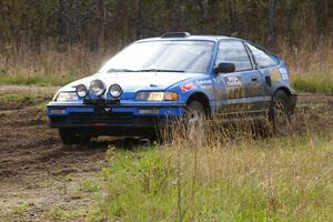 Spencer Prusi / Chuck Kinnunen Honda CRX at the Parkway Forest Rd. chicane.