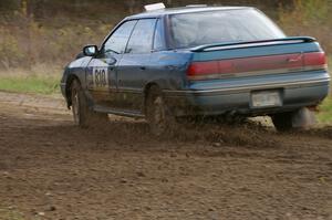 Erick Murray / Jeffrey Sonsino Subaru Legacy Turbo exits the Parkway Forest Rd. chicane.