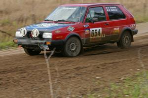 Dave Grenwis / Dan Goldman enter the chicane on Parkway Forest Rd. in their VW GTI.