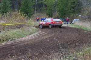 Paul Koll / Matt Wappler VW GTI at the spectator chicane on Parkway Forest Rd.