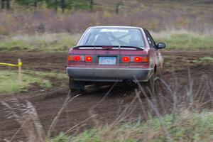 Rob Stroik / Ross Wegge in the ex-Jake Himes Nissan Sentra SE-R at the Parkway Forest Rd. chicane (1).