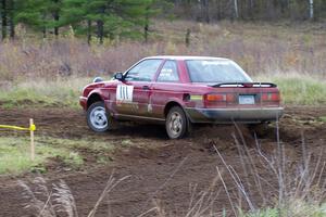 Rob Stroik / Ross Wegge in the ex-Jake Himes Nissan Sentra SE-R at the Parkway Forest Rd. chicane (2).