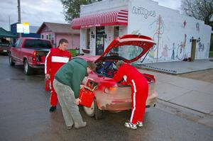 Travis Hanson / Terry Hanson Toyota Celica All-Trac gets serviced in Akeley.
