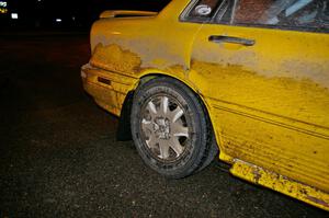 Erik Payeur / Adam Payeur Mitsubishi Galant had a bent right-rear when it came in (2).