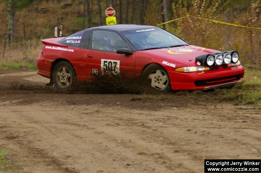 Micah Wiitala / Jason Takkunen Mitsubishi Eclipse GSX at the Parkway Forest Rd. chicane.