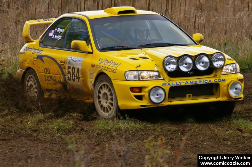 Al Kintigh / Heidi Meyers Subaru Impreza at the Parkway Forest Rd. chicane.