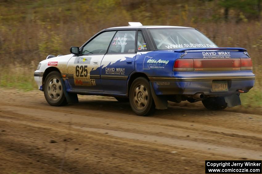 Mike Wray / John Nordlie Subaru Legacy Sport exits the Parkway Forest Rd. chicane.