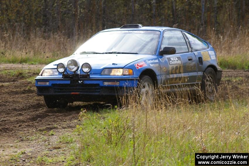 Spencer Prusi / Chuck Kinnunen Honda CRX at the Parkway Forest Rd. chicane.