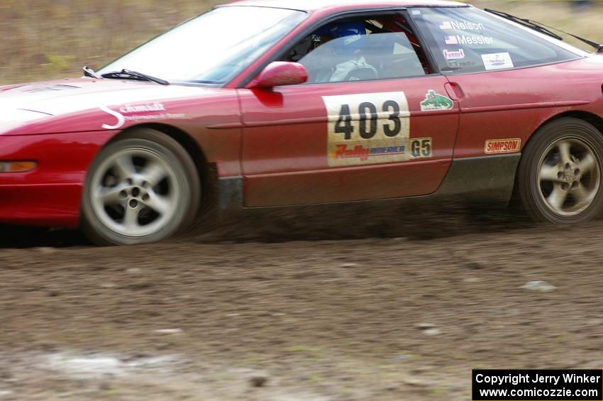 Erick Nelson / Greg Messler Ford Probe GT enters the chicane on Parkway Forest Rd.