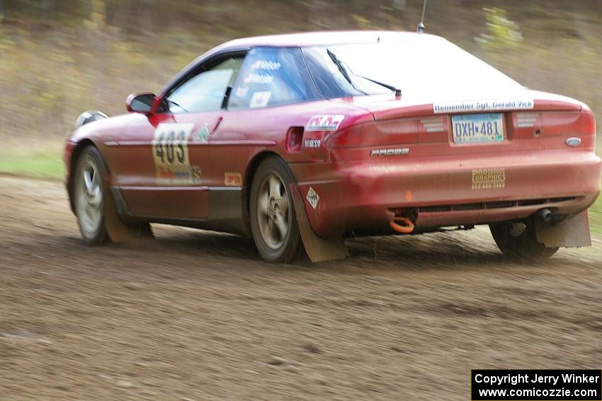 Erick Nelson / Greg Messler Ford Probe GT exits the chicane on Parkway Forest Rd.