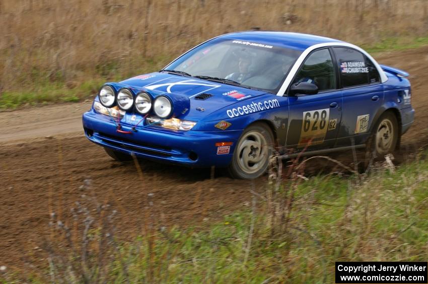 Dan Adamson / Jeremiah Schubitzke Saturn SL2 enters the chicane on Parkway Forest Rd.