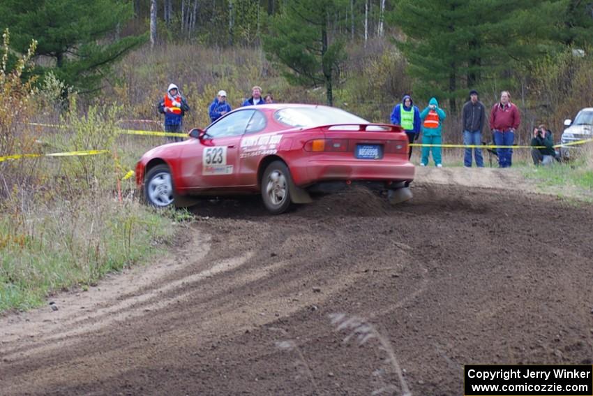 Travis Hanson / Terry Hanson Toyota Celica All-Trac at the spectator chicane on Parkway Forest Rd.