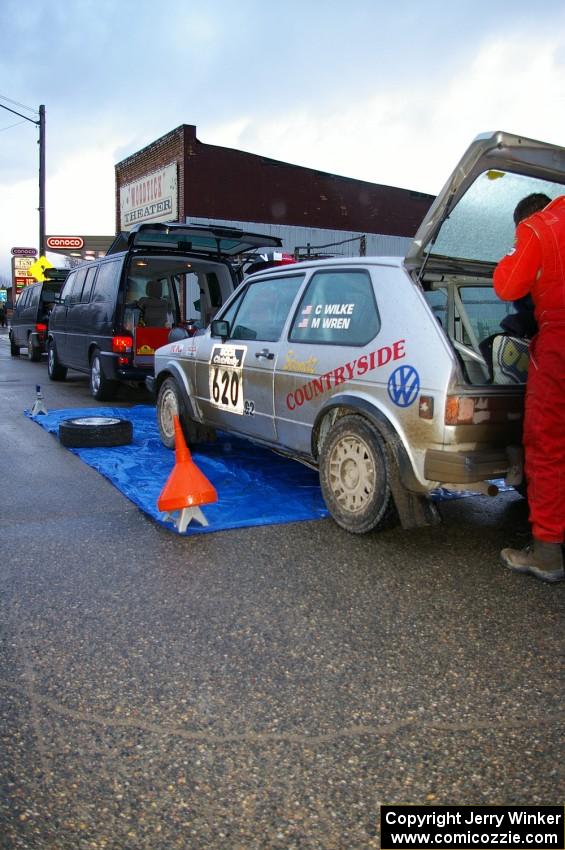 Chris Wilke / Mike Wren VW Rabbit at Akeley service.