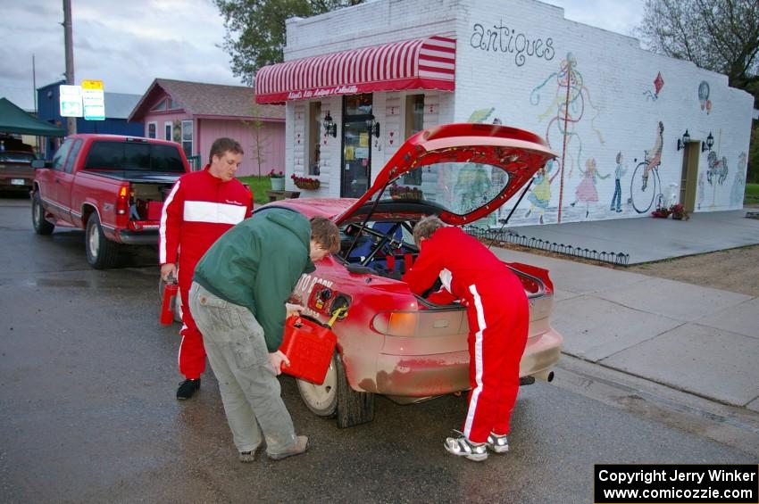 Travis Hanson / Terry Hanson Toyota Celica All-Trac gets serviced in Akeley.