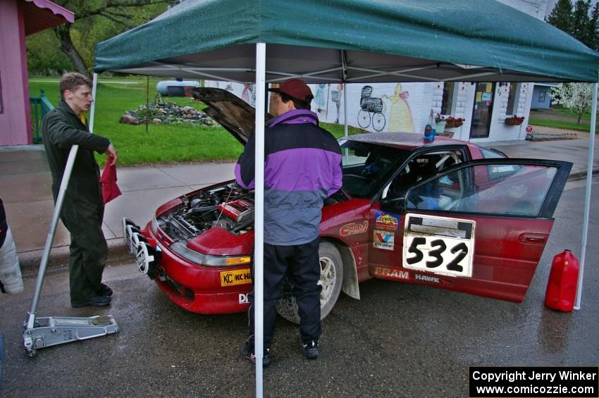 Jim Cox / Ryan LaMothe Eagle Talon at Akeley service (1).