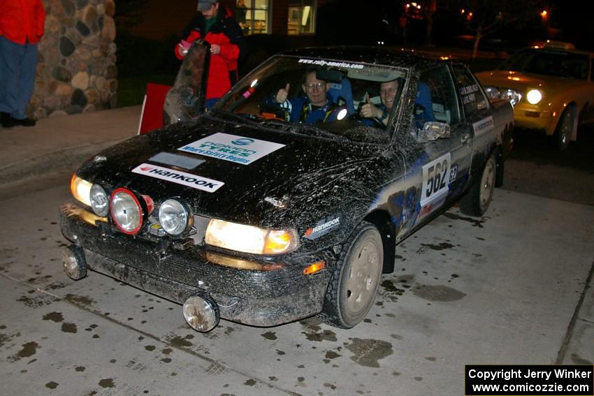 Brian Dondlinger / Dave Parps Nissan Sentra SE-R checks in at the finish (2).