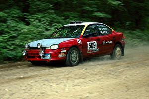 Scott Parrott / Breon Nagy Plymouth Neon prepares for a hairpin on SS1.