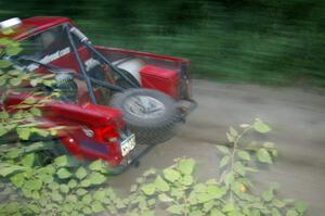 Jim Cox / Ryan LaMothe Chevy S-10 rockets down a straight on SS2.