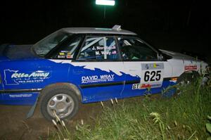 Mike Wray / John Nordlie Subaru Legacy Sport apexes nicely at a 90-right on SS4.