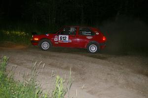 Karl Biewald / Ted Weidman at speed on SS6 just miles before they crashed hard into a tree.