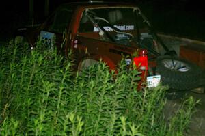 Jim Cox / Ryan LaMothe Chevy S-10 blast away from a 90-left on SS6.