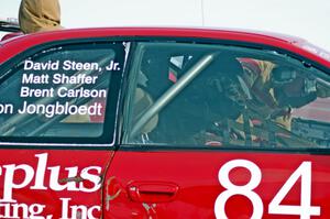 Matt Shaffer straps into the #84 Subaru Impreza