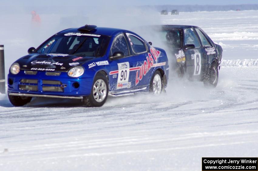 Cary Kendall / Scott Friberg Dodge SRT-4 and Jackson Bossen / Ryan Hammond Plymouth Sundance