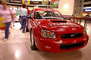 John Cirisan / Josh Hamacher Subaru WRX on display at Rallyfest at the Mall of America. (1)