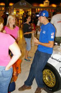 Travis Pastrana converses with his fans at the Mall of America.