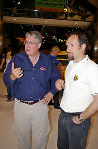 J.B. Niday and Rick Hintz discuss the success of the Mall of America rally car display.